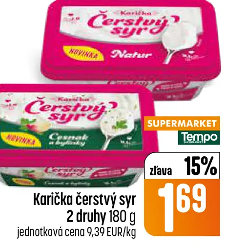 Karička čerstvý syr 2 druhy