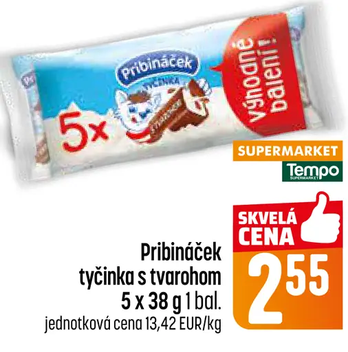 Pribináček tyčinka s tvarohom