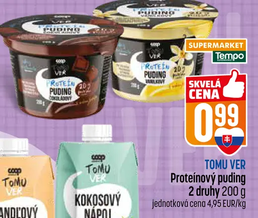 TOMU VER proteínový puding 2 druhy