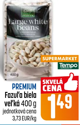 Premium Fazula biela veľká