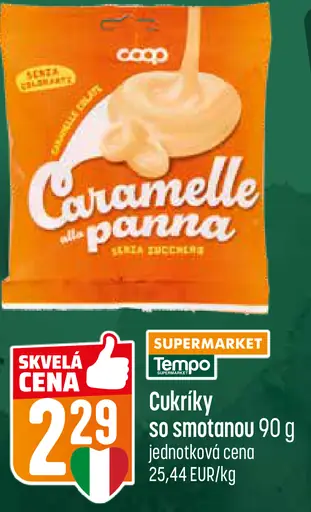 Coop cukríky so smotanou Caramelle panna