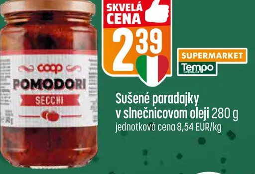 Coop Sušené paradajky v slnečnicovom oleji