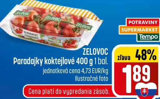 Zelovoc Paradajky koktejlové