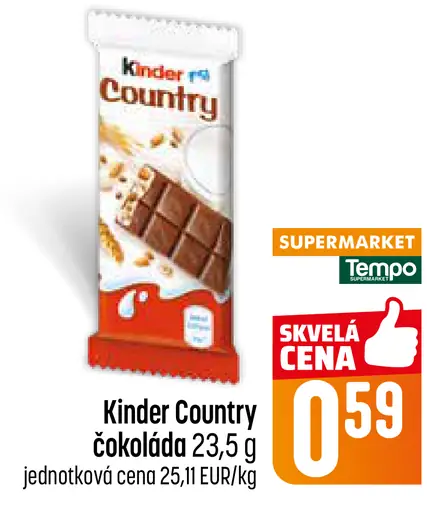 Kinder Country čokoláda