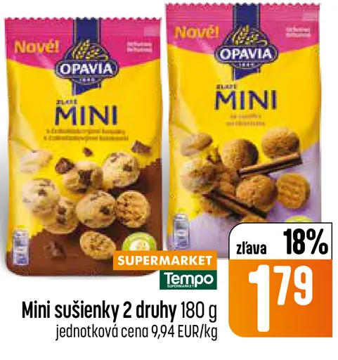 Opavia Mini sušienky rôzne druhy