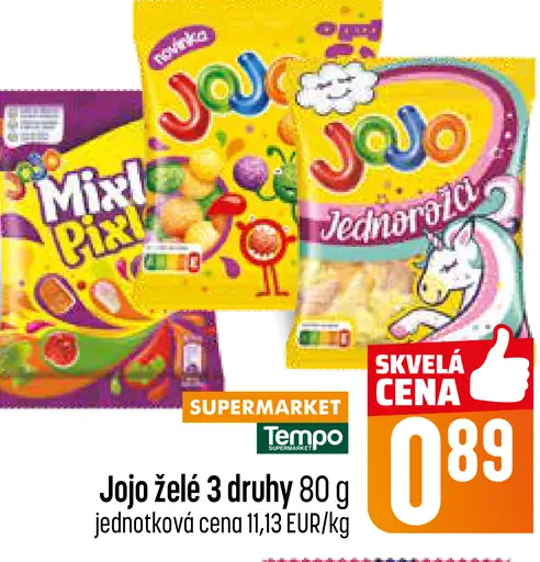 Jojo Želé rôzne druhy