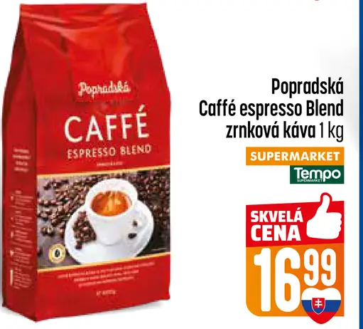 Popradská Caffé Espresso Blend zrnková káva