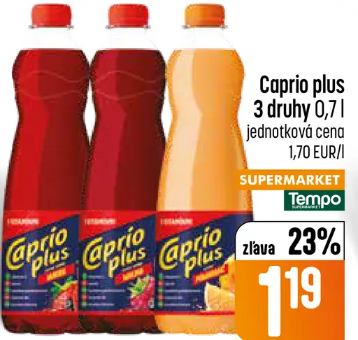 Caprio Plus ovocný nápoj 3 druhy