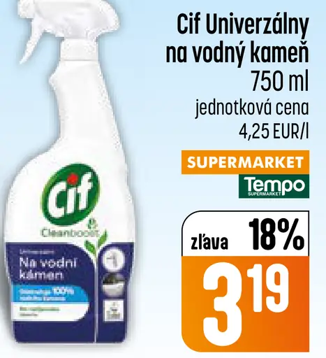 Cif univerzálny čistič na vodný kameň