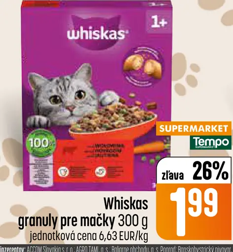 Whiskas granuly pre mačky