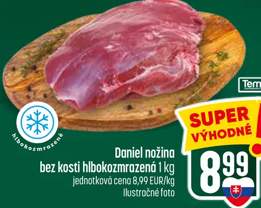 Daniel nožina bez kosti hlboko zmrazená