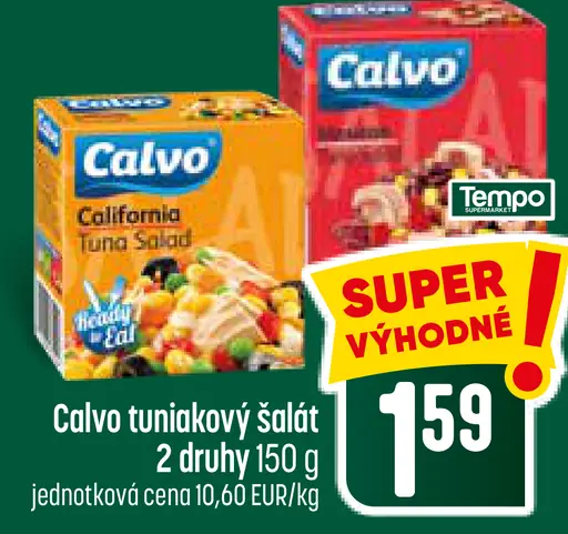 Calvo tuniakový šalát 2 druhy