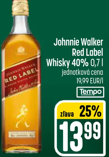Johnnie Walker Red Label Whisky 40%
