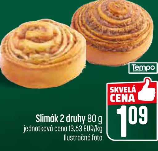Slimák sladké pečivo
