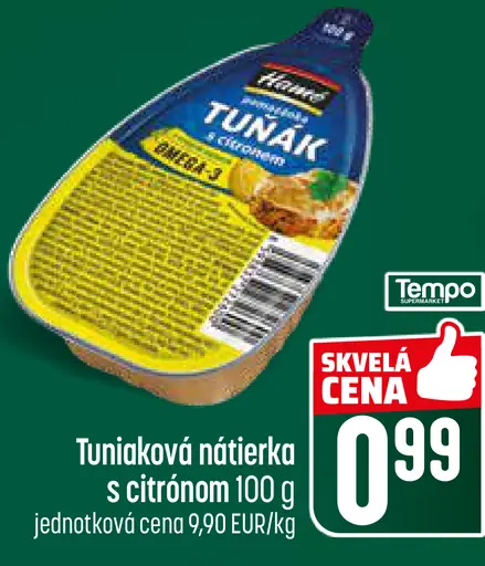 Tempo Tuniaková nátierka s citrónom