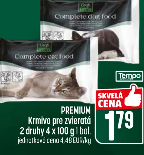 Tempo PREMIUM krmivo pre zvieratá Complete cat food