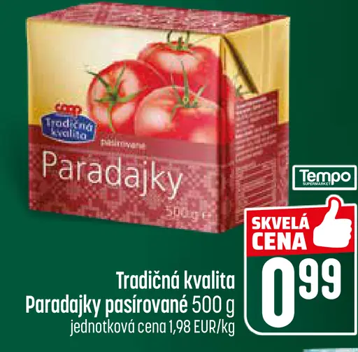 Coop Tradičná kvalita Paradajky pasírované