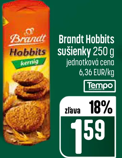 Brandt Hobbits Ovsenné sušienky