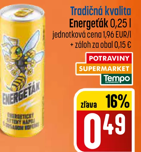 Tradičná kvalita Energetická limonáda
