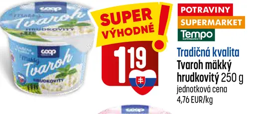 Tradičná kvalita Tvaroh mäkký hrudkovitý