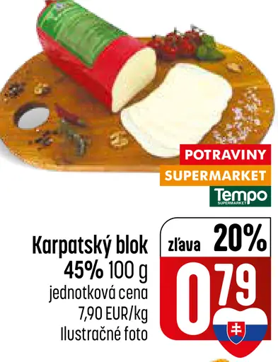 Karpatký blok syr 45 %