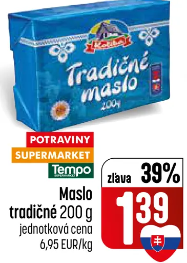 Maslo tradičné 82 %