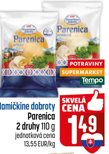 Mamičkine dobroty Parenica syr 2 druhy