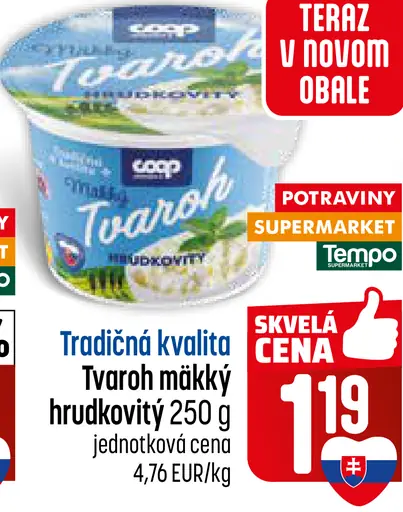 Tvaroh mäkký hrudkovitý