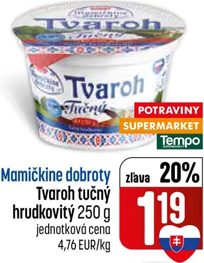 Tvaroh tučný hrudkovitý Mamkine dobroty