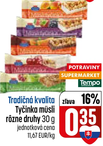 Tradičná kvalita Tyčinka müsli