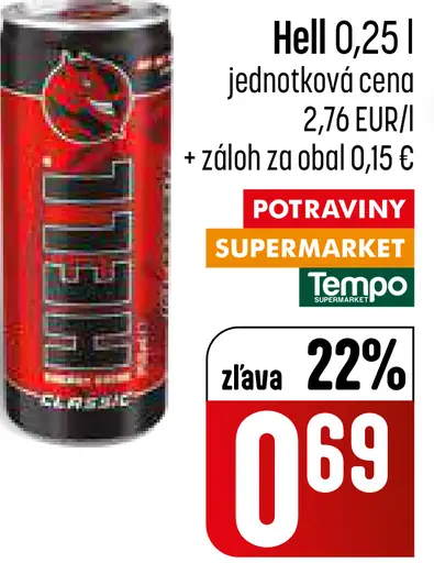 Hell energetický nápoj plechovka