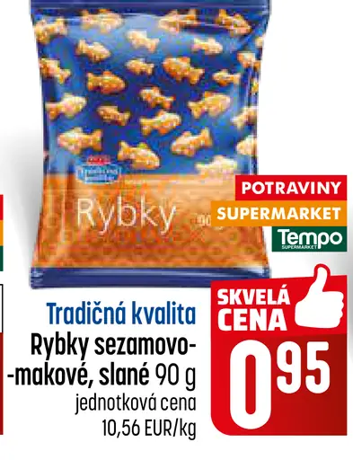 Tradičná kvalita Rybky sezamovo-makové, slané