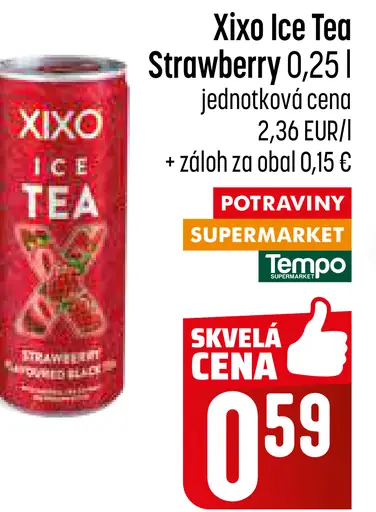 Xixo Ice Tea strawberry ľadový čaj