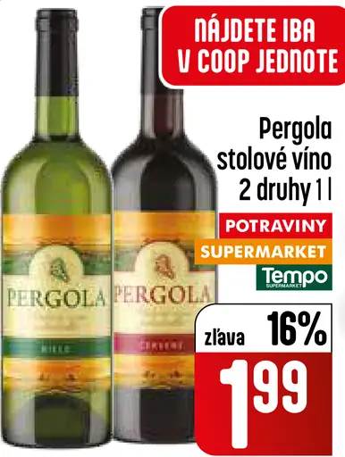 Pergola stolové víno