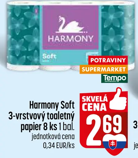 Harmony Soft 3-vrstvový toaletný papier