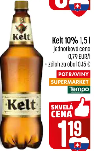 Kelt pivo fľaša