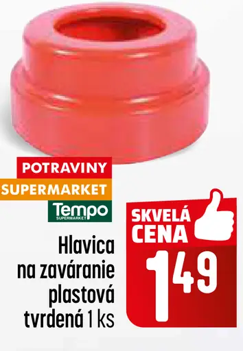 Hlavica na zaváranie plastová