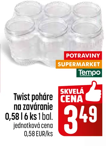 Twist poháre na zaváranie 0,58 l