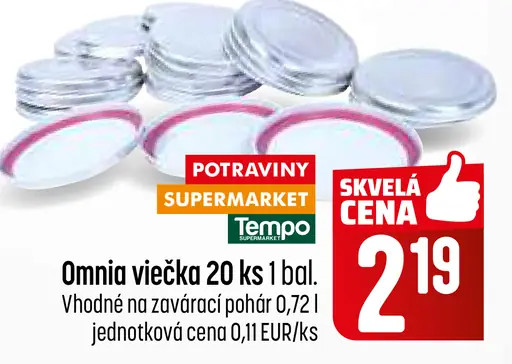Omnia viečka 20 ks