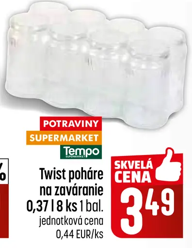 Twist poháre na zaváranie 0,37 l
