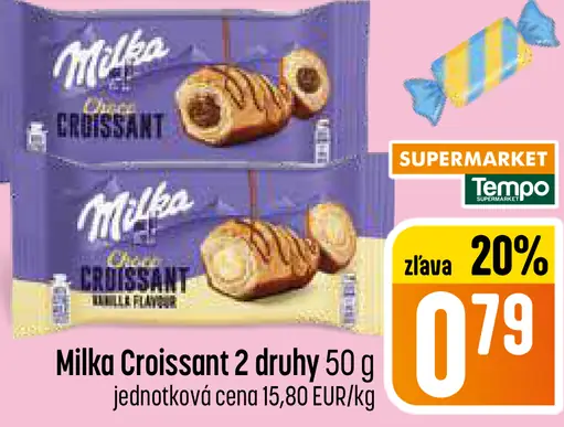Milka Croissant plnený 2 druhy