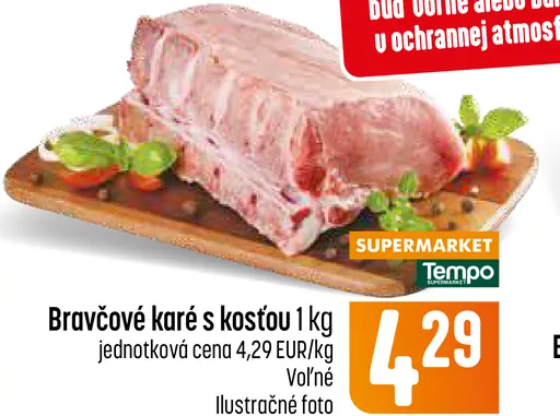 Tauris bravčové karé s kosťou balené v ochrannej atmosfére