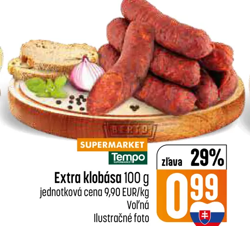 Extra klobása voľná