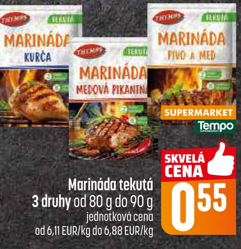 Marináda tekutá kurča