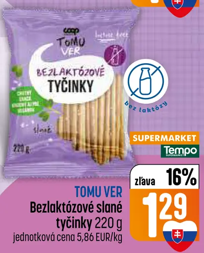 Tomu Ver tyčinky slané bezlaktózové