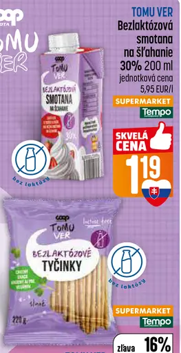 Tomu ver Bezlaktózová smotana na šľahanie 30%