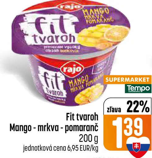 Rajo Fit tvaroh mango mrkva pomaranč