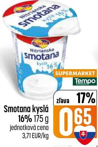 Rajo Nitrianska kyslá smotana 16%