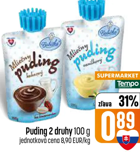 Mliečny pudding vanilkový