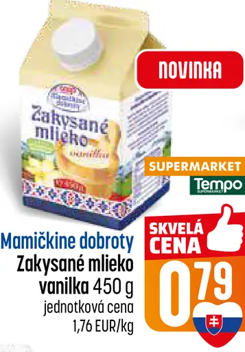 Mamičkine dobroty zakysané mlieko vanilka